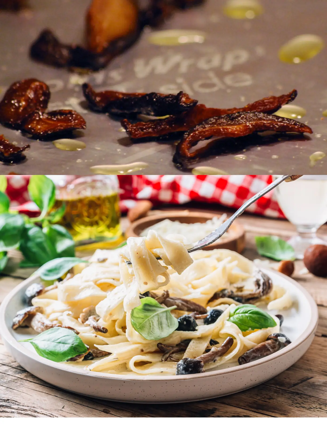 Featured image for “Pasta Carbonara with Shiitake Bacon”