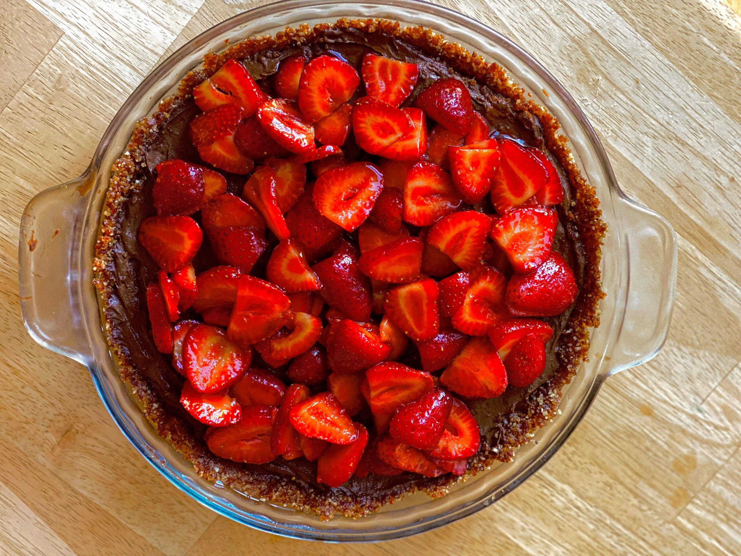 Featured image for “Chocolate Edamame Pie With Fresh Strawberries”